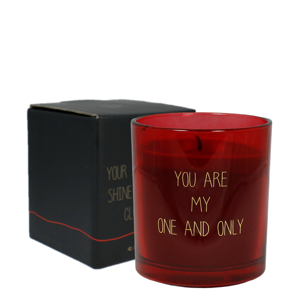 Soy Candle Glass - You are my one and only - Scent: Unconditional