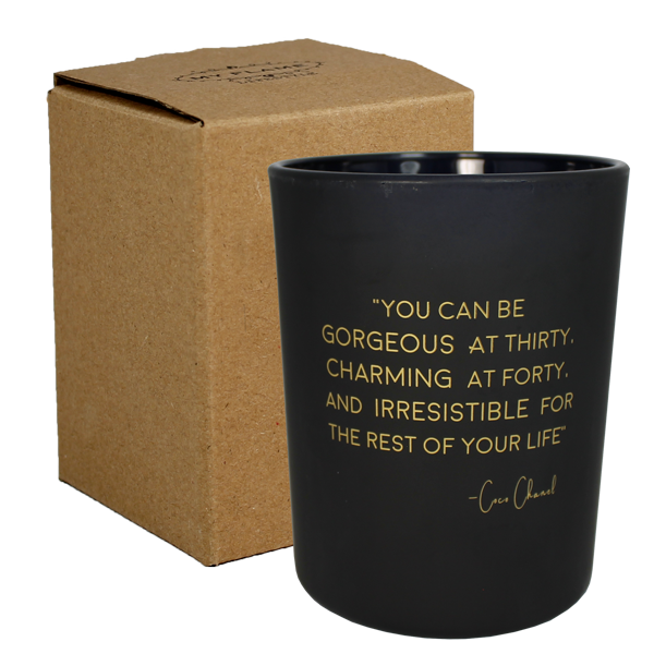 Soy Candle Quotes - Gorgeous, charming and irresistable - Warm Cashmere 