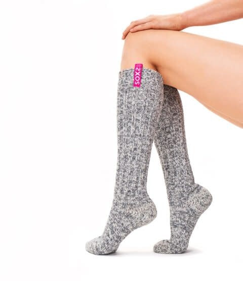 SOXS Woolen Women's Socks Gray - Knee height