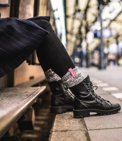 SOXS Woolen Women's Socks Gray - Knee height