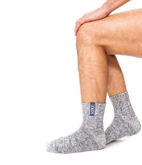 SOXS Woolen Men's Socks Gray - Ankle height