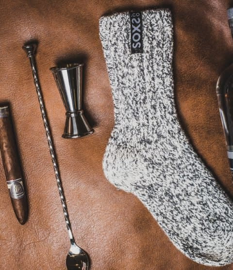 SOXS Woolen Men's Socks Gray - Calf height