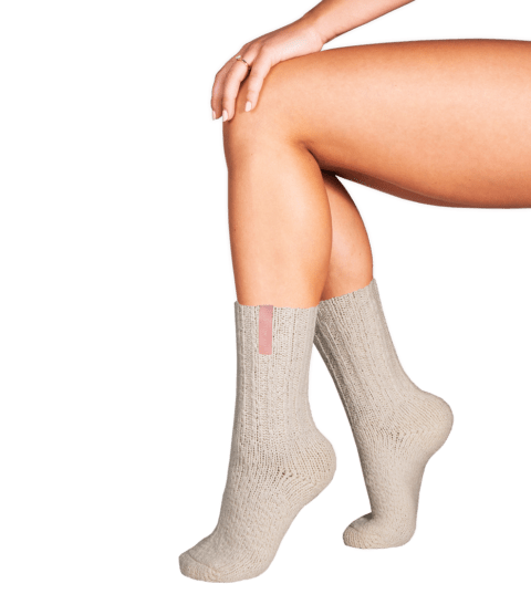 SOXS Woolen Women's Sleep Socks Off White - Calf height