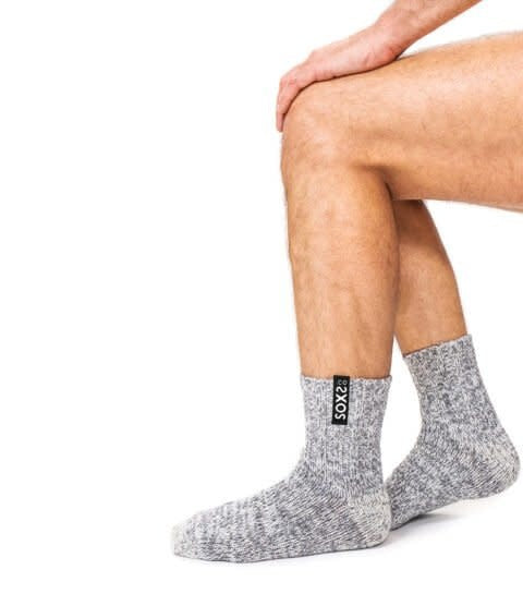 SOXS Woolen Men's Socks Gray - Ankle height