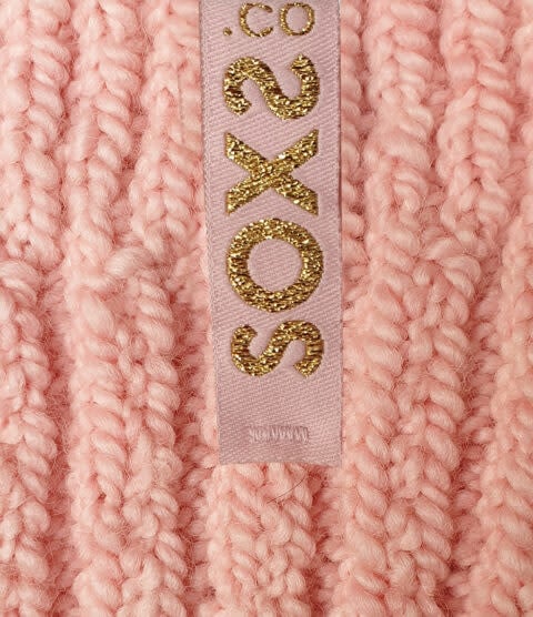 SOXS Wollen Damessokken Blushing Pink - Kniehoogte Bubble gum 37-41