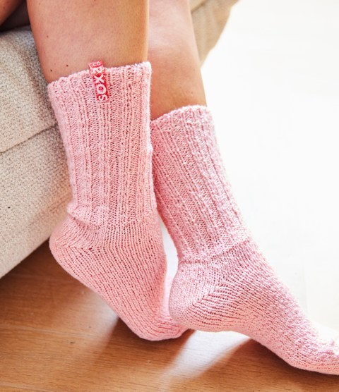SOXS Woolen Women's Socks Bittersweet - Calf Height Pink 37-41