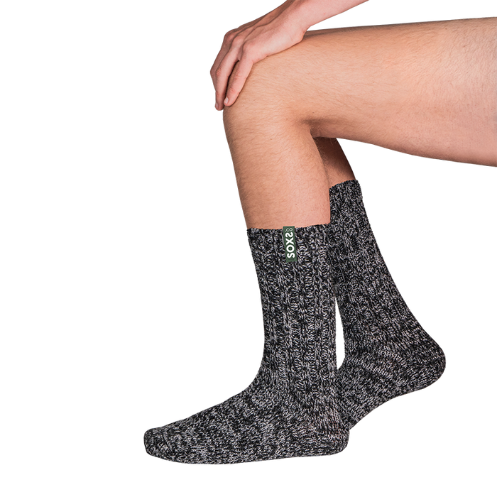 SOXS Woolen Men's Socks Dark Gray - Calf height