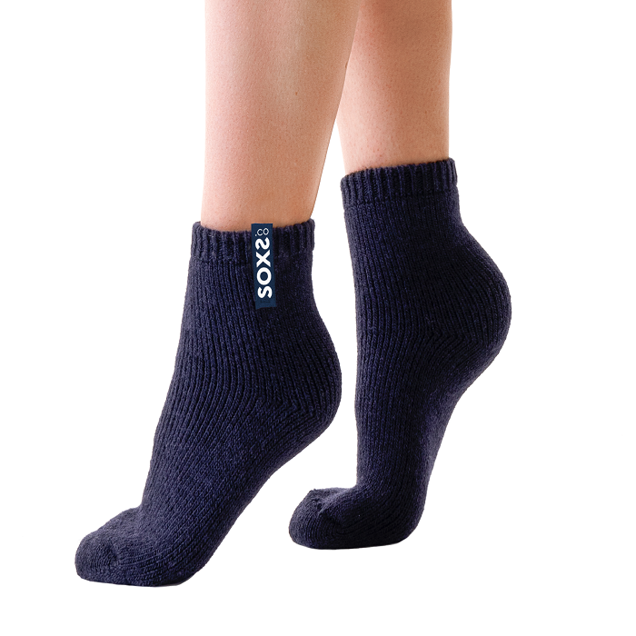 SOXS Unisex Power Wool Anti Slip Blue - Ankle height Moonlight