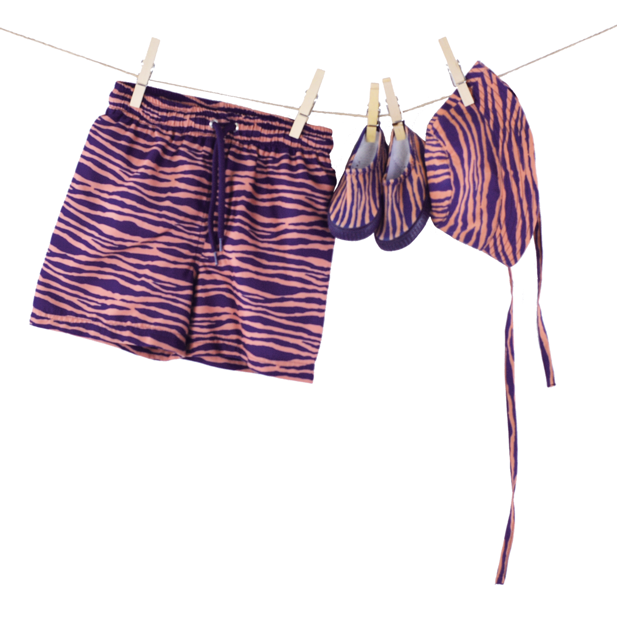 UV Baby Sun Hat Blue Orange Zebra