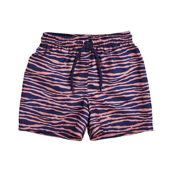 UV Swimming Trunks Boys - Blue / Orange Zebra