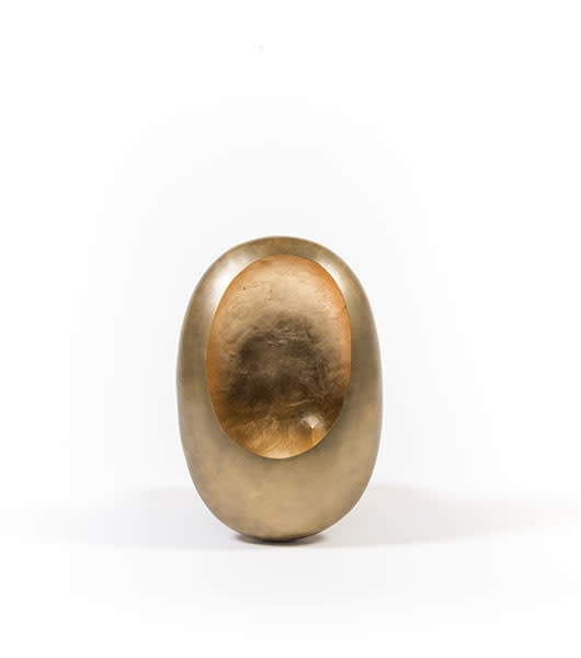 Wall T-light holder Egg - Gold - (27 x 15 x 39 cm)