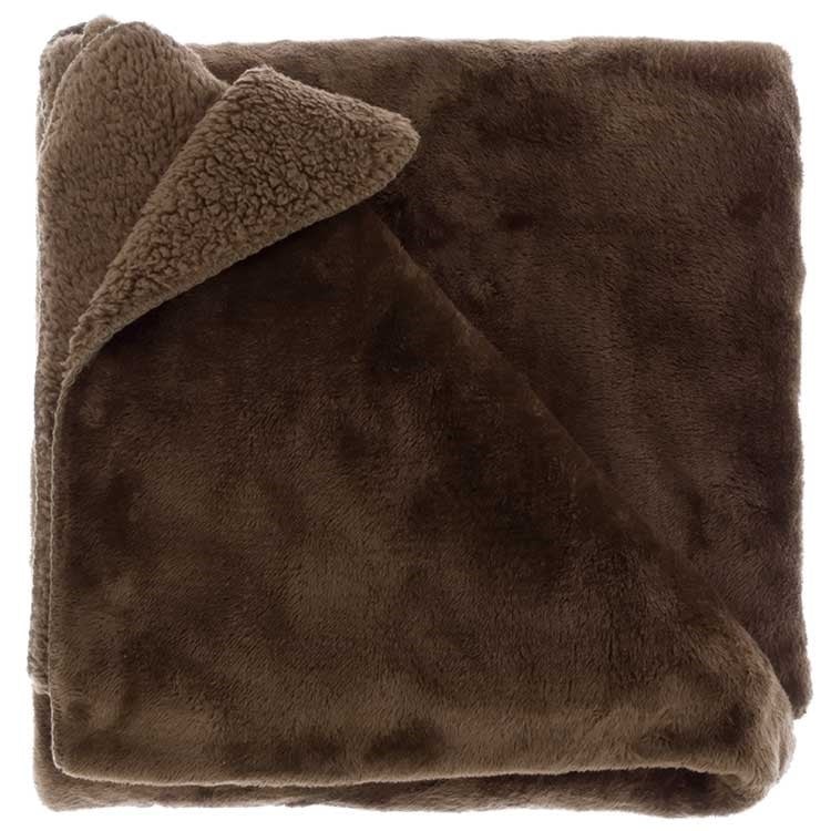 Kariert | Decke – Torvah – 150 x 200 cm – Bisonbraun