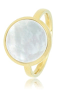 Ring Gold mit Perlmutt-Edelstein – Rosa