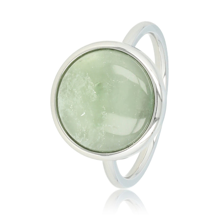 Ring Silber mit Fluorit-Edelstein – Grün