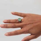 Ring Silver with Fluorite gemstone - Green