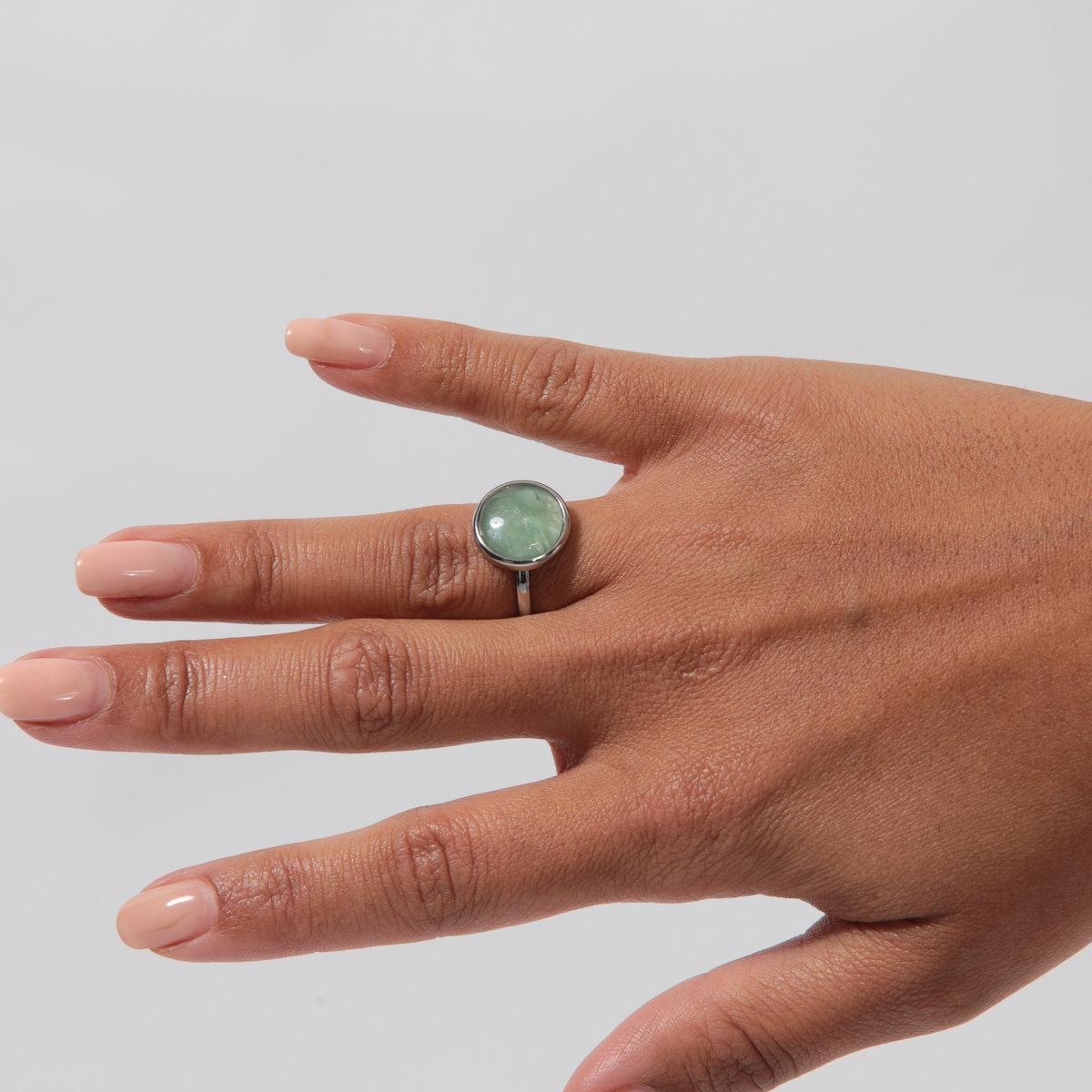 Ring Zilver met Fluoriet edelsteen - Groen | My Bendel