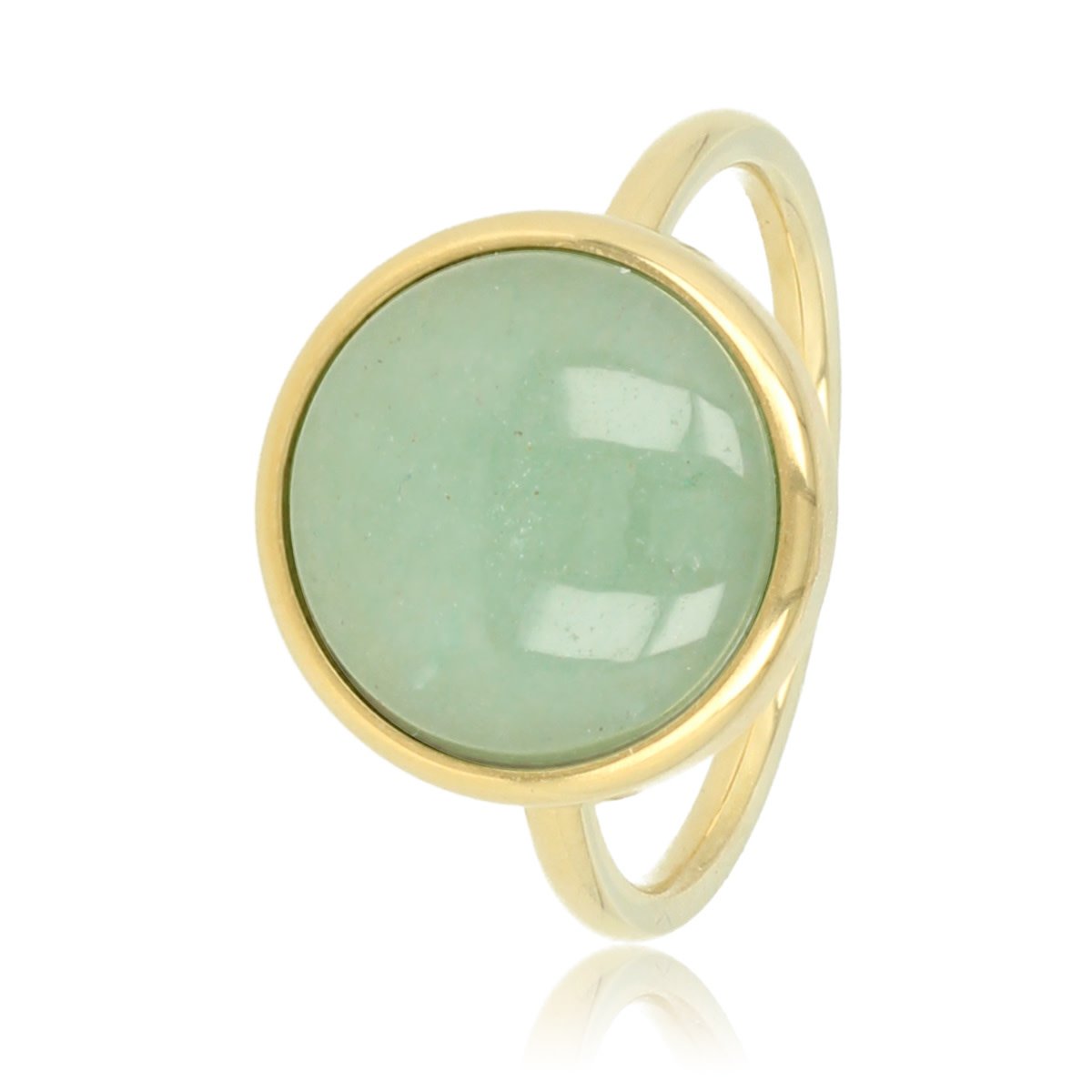 Ring Gold mit Fluorit-Edelstein – Grün