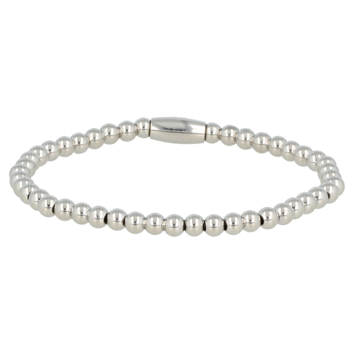 Silver Flexible Bracelet with 4 mm Stainless Steel Balls