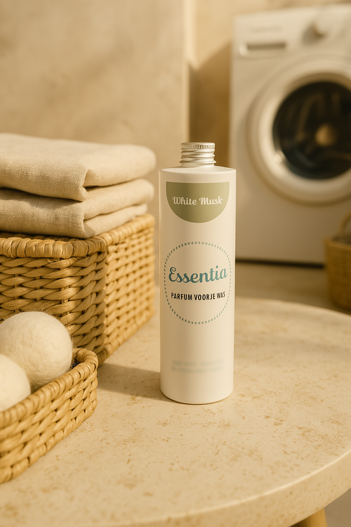 Wasparfum Wasgeluk productlijn met verschillende geuren van Essentia