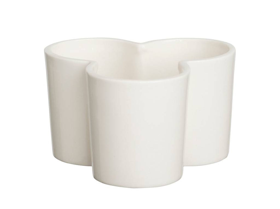 Dreifach-Votivkerzenhalter aus Keramik, weiß